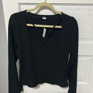 Black Long Sleeve Top